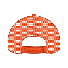OTTO 83-473 6 Panel Low Profile Mesh Back Trucker Cap - N. Orange - N. Orange / 6 1/2’’ - 7 5/8’’