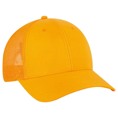 OTTO 83-473 6 Panel Low Profile Mesh Back Trucker Cap - N. Orange - N. Orange / 6 1/2’’ - 7 5/8’’