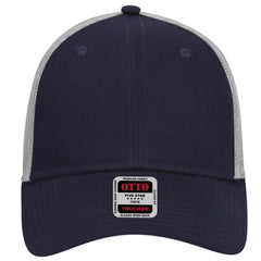 OTTO 83-473 6 Panel Low Profile Mesh Back Trucker Cap - Nvy/Nvy/Gry - Nvy/Nvy/Gry / 6 1/2’’ - 7 5/8’’