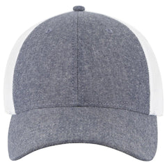 OTTO 83-473 6 Panel Low Profile Mesh Back Trucker Cap - Nvy/Wht - Nvy/Wht / 6 1/2’’ - 7 5/8’’