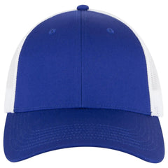 OTTO 83-473 6 Panel Low Profile Mesh Back Trucker Cap - Ryl/Ryl/Wht - Ryl/Ryl/Wht / 6 1/2’’ - 7 5/8’’