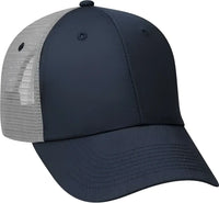 OTTO 83-473 Cotton Twill Low Profile Pro Style Mesh Back Cap with 6 Embroidered Eyelets - Navy Navy Gray - Navy Gray