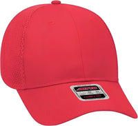 OTTO 83-605 Deluxe Cotton Twill Low Profile Air Mesh Back Cap - Red - Red / One Size Fits Most