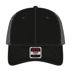 OTTO 83-605 ’OTTO Comfy Fit’ 6 Panel Low Profile Baseball Cap - Black - Black / 6 1/2’’ - 7 5/8’’