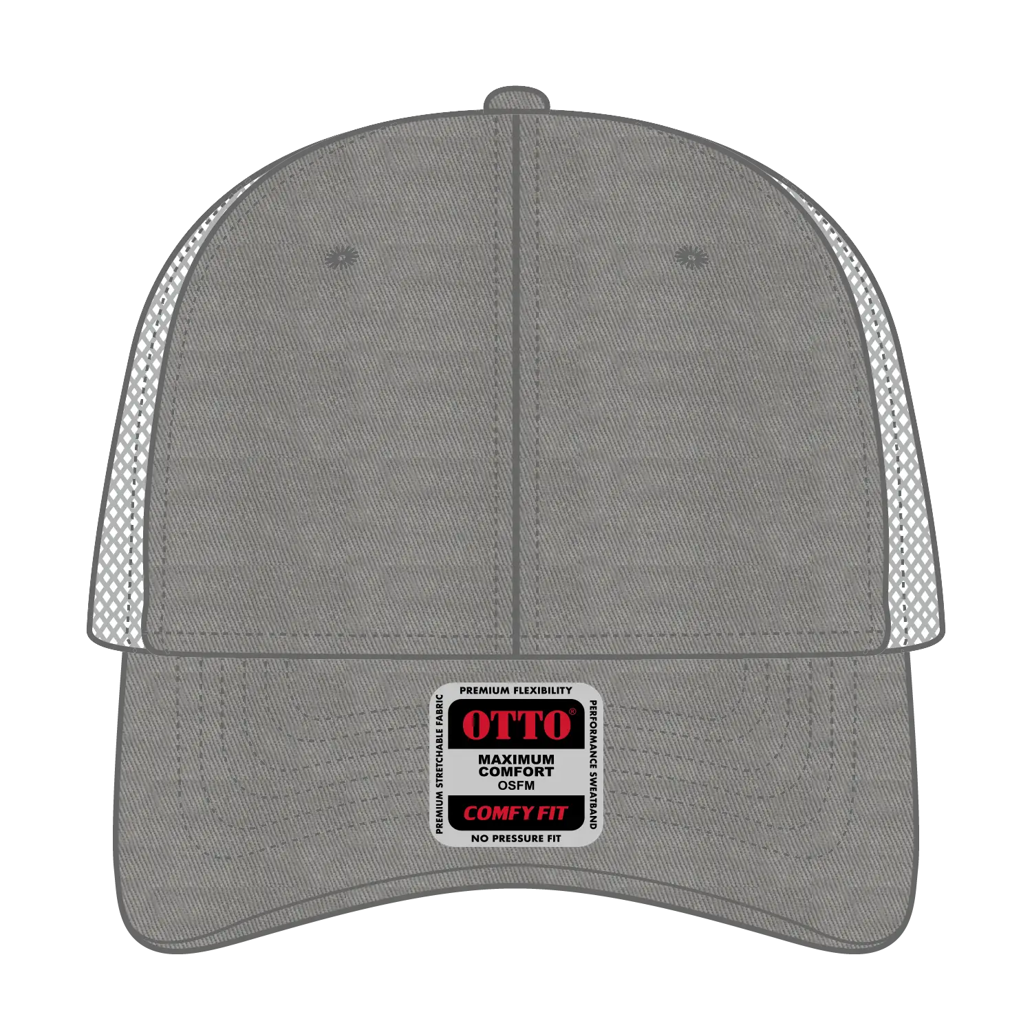 OTTO 83-605 ’OTTO Comfy Fit’ 6 Panel Low Profile Baseball Cap - Gray - Gray / 6 1/2’’ - 7 5/8’’