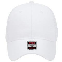 OTTO 83-605 ’OTTO Comfy Fit’ 6 Panel Low Profile Baseball Cap - White - White / 6 1/2’’ - 7 5/8’’