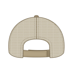 OTTO 83-942 6 Panel Low Profile Mesh Back Trucker Cap - Khaki - Khaki / 6 1/2’’ - 7 5/8’’