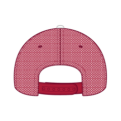 OTTO 84-482 6 Panel Low Profile Mesh Back Trucker Cap - Red/Red/Wht - Red/Red/Wht / 6 1/2’’ - 7 5/8’’