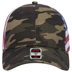 OTTO 88-1280 6 Panel Low Profile Mesh Back Trucker Cap - Camo 00816 - Camo 00816 / 6 1/2’’ - 7 5/8’’