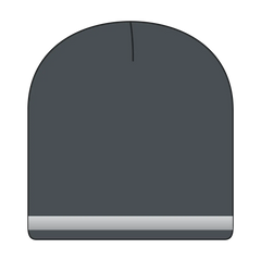 OTTO 91-1237 9’’ Classic Knit Beanie W/ Reflective Stripe - Char. Gray - Char. Gray / 6 1/2’’ - 7 5/8’’