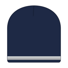 OTTO 91-1237 9’’ Classic Knit Beanie W/ Reflective Stripe - Navy - Navy / 6 1/2’’ - 7 5/8’’