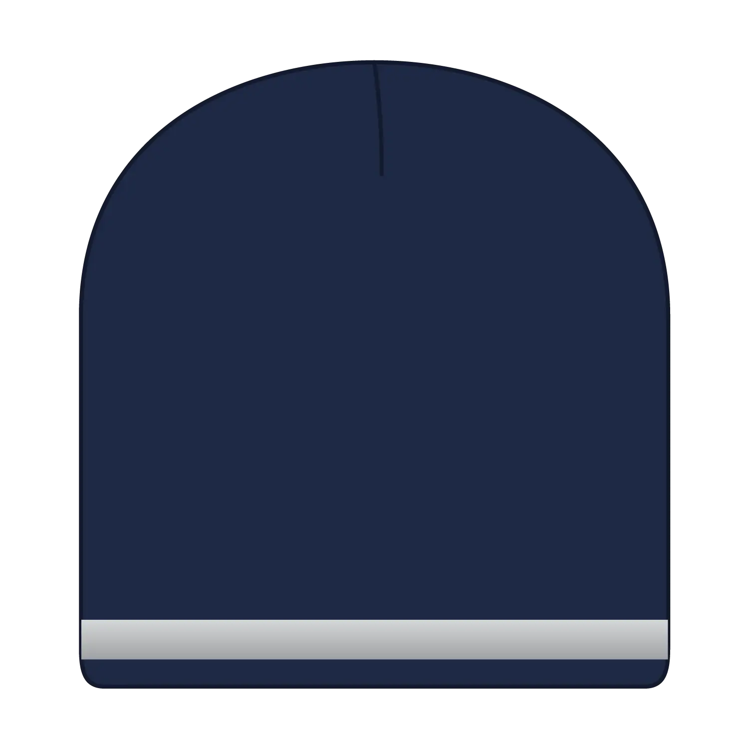 OTTO 91-1237 9’’ Classic Knit Beanie W/ Reflective Stripe - Navy - Navy / 6 1/2’’ - 7 5/8’’