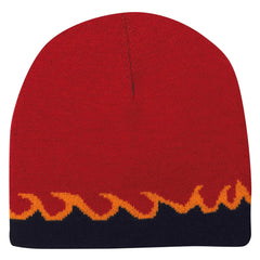 OTTO 91-628 8’’ Reversible Beanie - Red/Blk/Gld - Red/Blk/Gld / 6 1/2’’ - 7 5/8’’