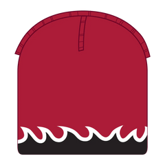 OTTO 91-628 8’’ Reversible Beanie - Red/Blk/Wht - Red/Blk/Wht / 6 1/2’’ - 7 5/8’’