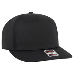 OTTO 9305-1 5 Panel Pro Style Baseball Cap - Black - Black / 7 3/8’’ - 7 5/8’’