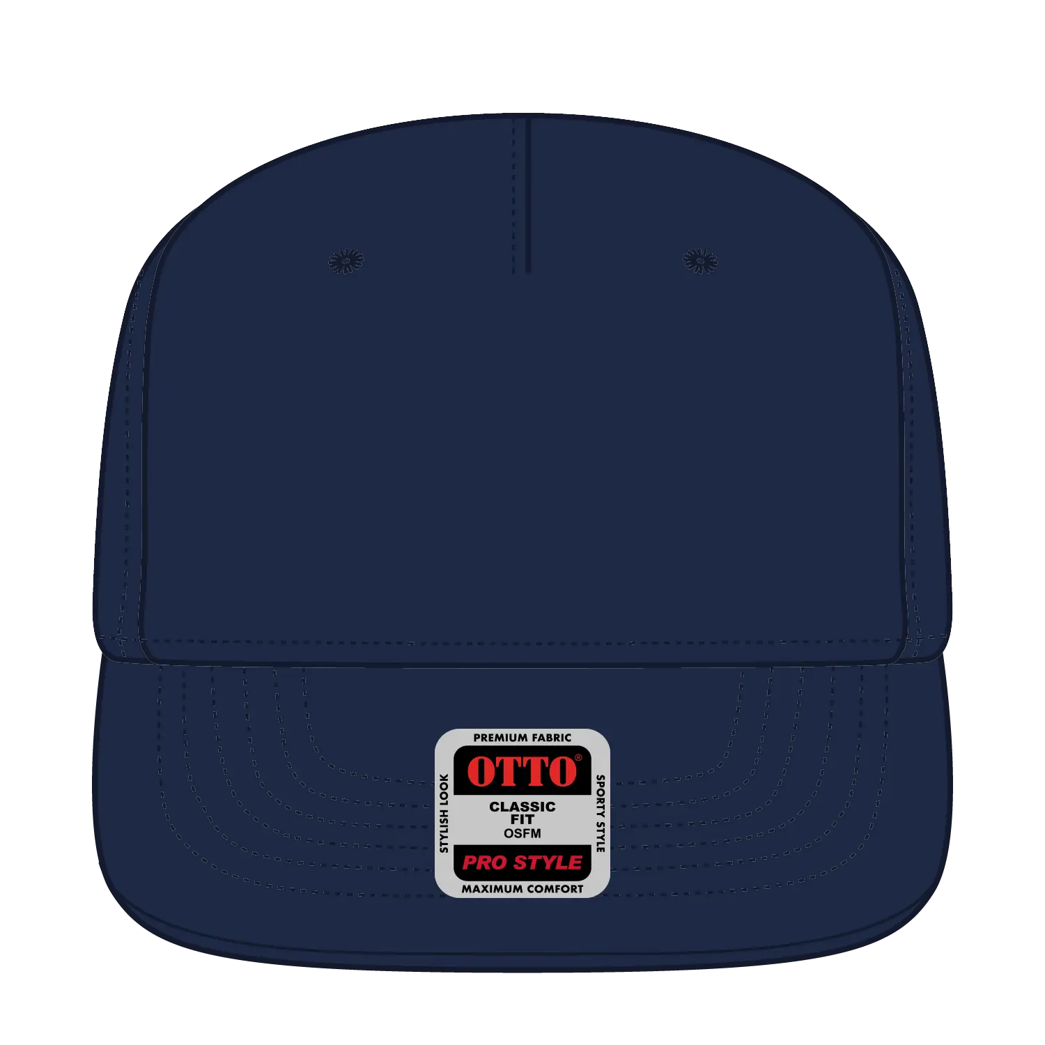 OTTO 9305-1 5 Panel Pro Style Baseball Cap - Navy - Navy / 7 3/8’’ - 7 5/8’’
