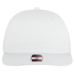 OTTO 9305-1 5 Panel Pro Style Baseball Cap - White - White / 7 3/8’’ - 7 5/8’’