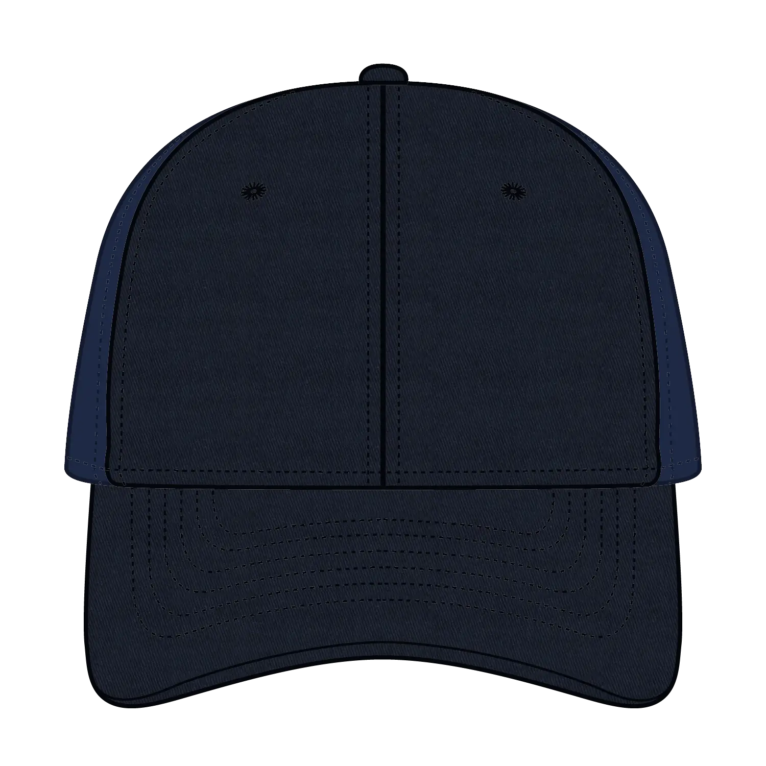 OTTO 94-1201 ’OTTO Flex’ Fitted 6 Panel Slim Fit Low Profile Baseball Cap - Navy - Navy / 7’’ - 7 1/4’’