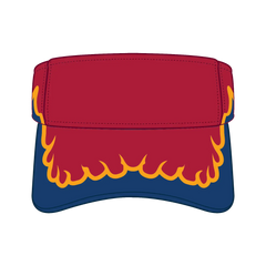 OTTO 95-543 Sun Visor - Red/Ryl/Gld - Red/Ryl/Gld / 6 1/2’’ - 7 5/8’’