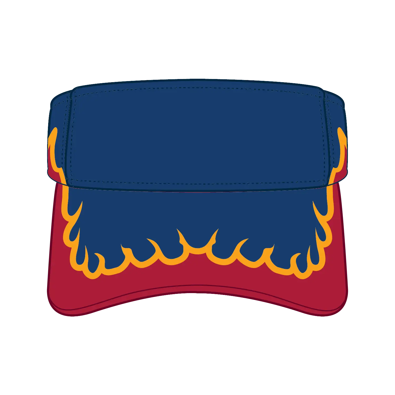 OTTO 95-543 Sun Visor - Ryl/Red/Gld - Ryl/Red/Gld / 6 1/2’’ - 7 5/8’’