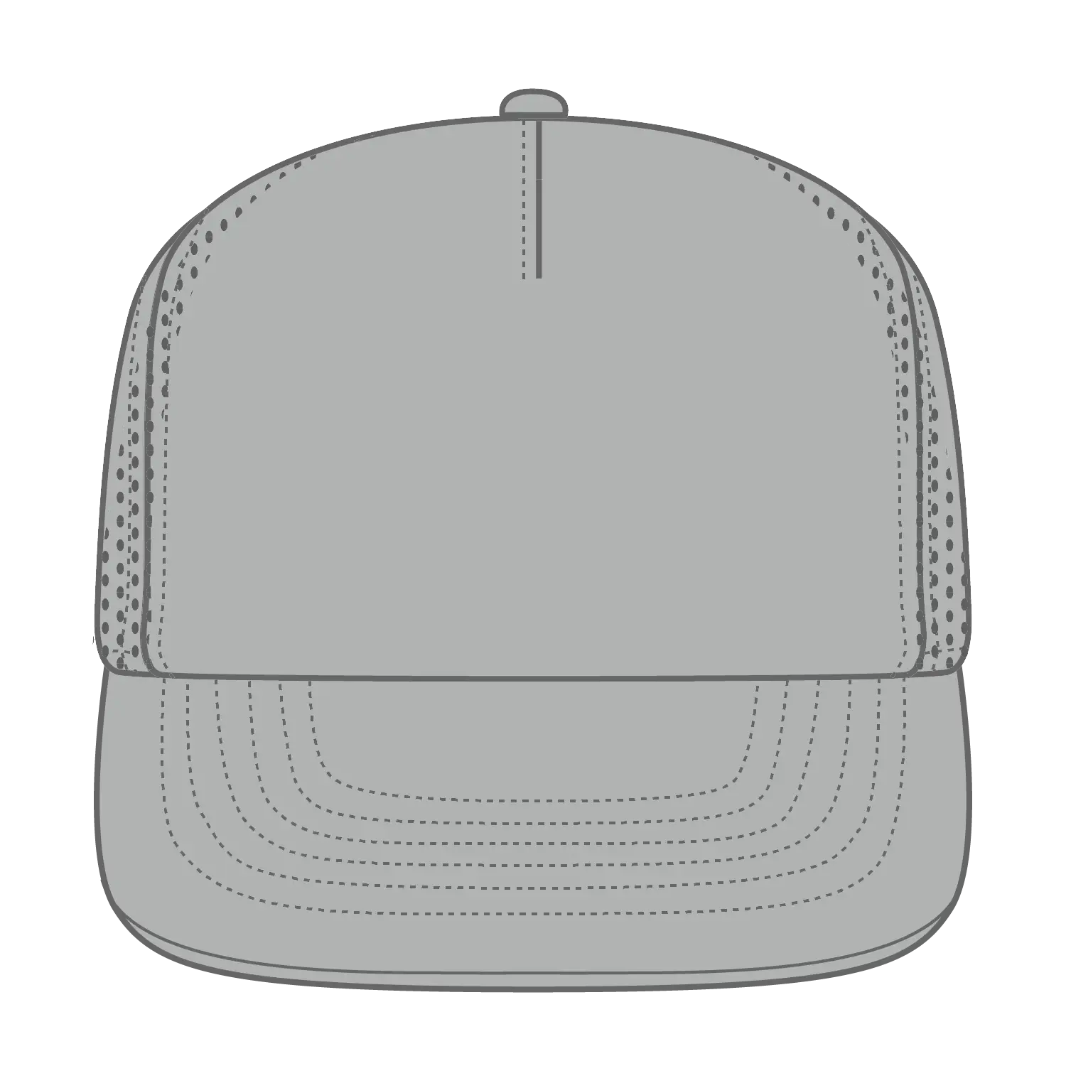 OTTO 9505-1 ’OTTO Snap’ 5 Panel Pro Style Snapback Cap - Gray - Gray / 7 3/8’’ - 7 5/8’’