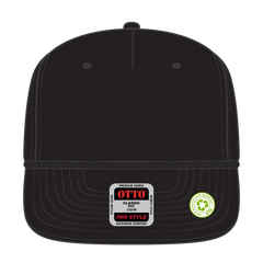 OTTO 9505-2 5 Panel Pro Style Baseball Cap - Black - Black / 7 3/8’’ - 7 5/8’’