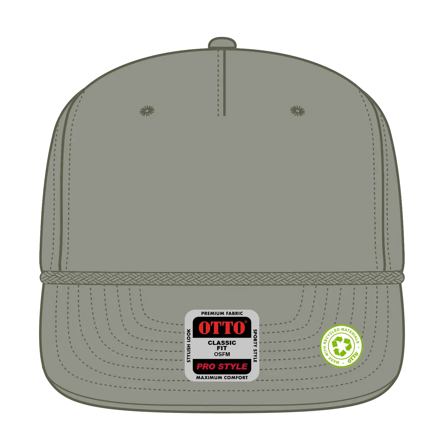 OTTO 9505-2 5 Panel Pro Style Baseball Cap - Ol. Green - Ol. Green / 7 3/8’’ - 7 5/8’’