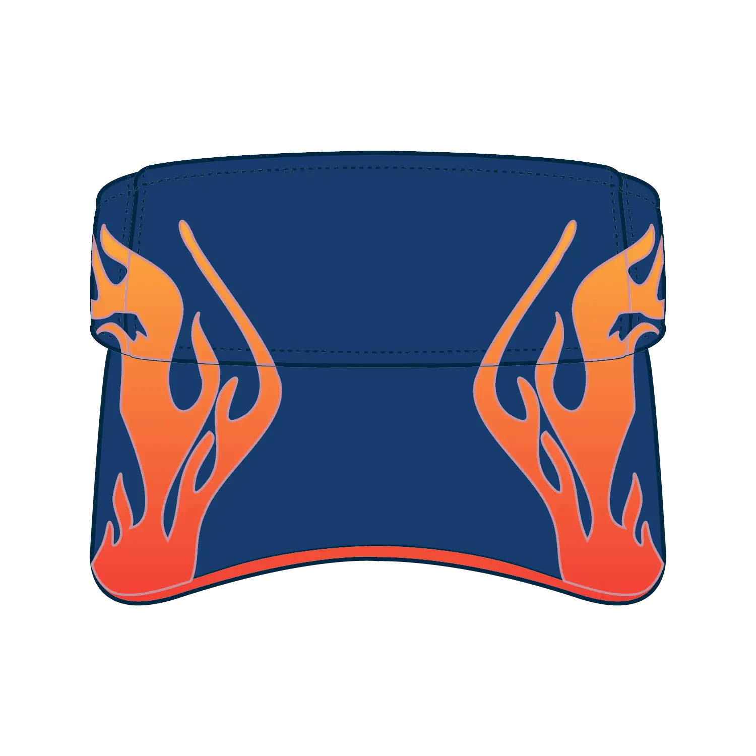 OTTO 96-541 Sun Visor - Ryl/Com/B.Org - Ryl/Com/B.Org / 6 1/2’’ - 7 5/8’’