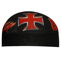 OTTO 98-595 Biker Head Wrap - Design 011/Black - Design 011/Black / 6 1/2’’ - 7 5/8’’