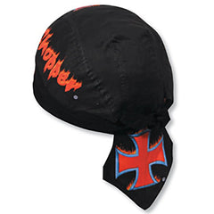 OTTO 98-595 Biker Head Wrap - Design 012/Black - Design 012/Black / 6 1/2’’ - 7 5/8’’