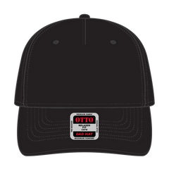 OTTO 99-940 5 Panel Low Profile Dad Cap - Black - Black / 6 1/2’’ - 7 5/8’’