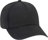 OTTO 99-940 Ultra Soft Superior Garment Washed Brushed Cotton Twill 5 Panel Low Profile Pro Style Cap - Black - Black