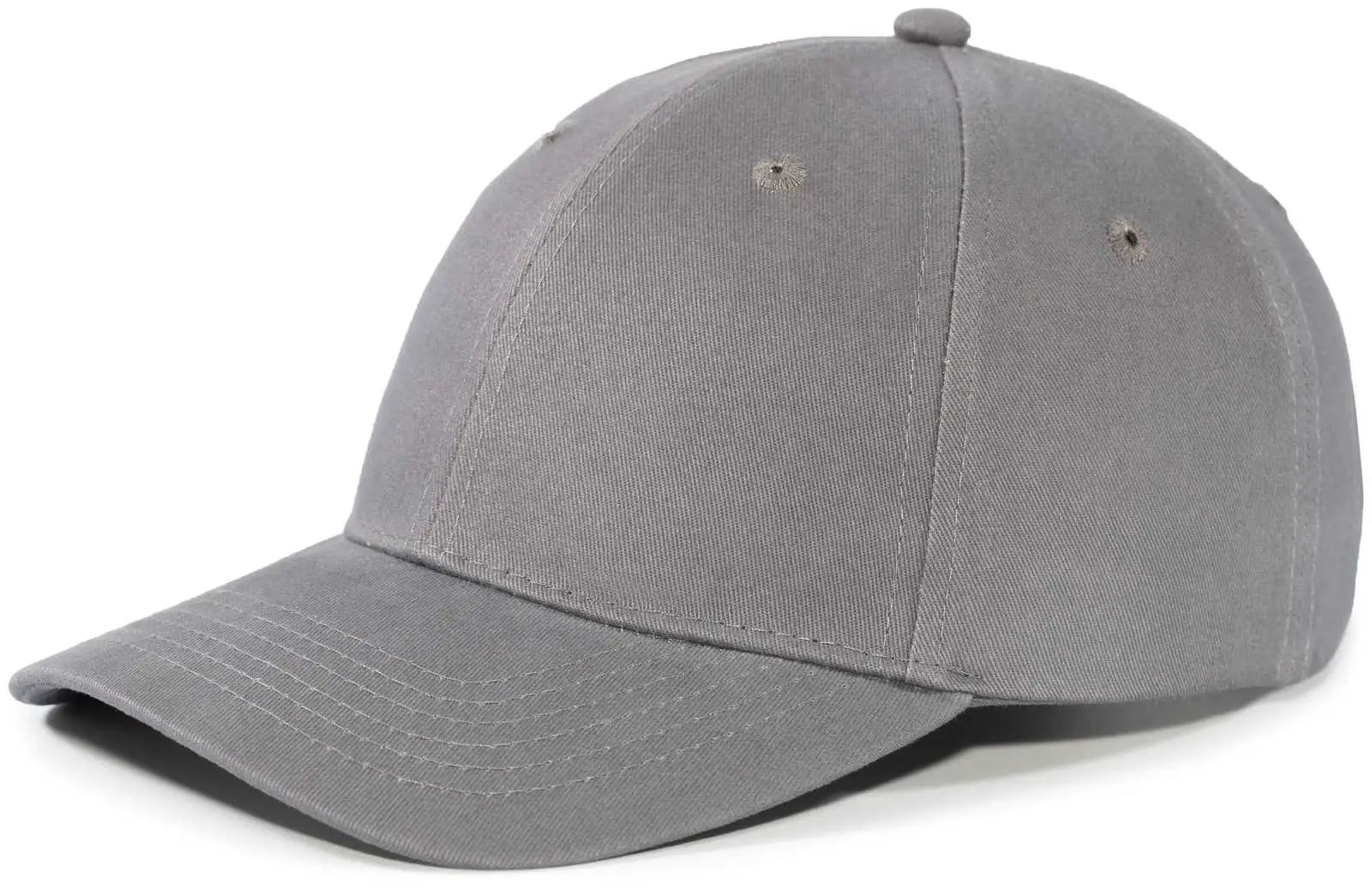 Pacific Headwear 101C Brushed Cotton Hook-and-Loop Cap - Graphite - Dark Gray / 7’’ - 7 7/8’’
