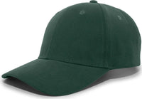 Pacific Headwear 101C Brushed Cotton Hook-and-Loop Cap - Hunter - Forest / 7’’ - 7 7/8’’