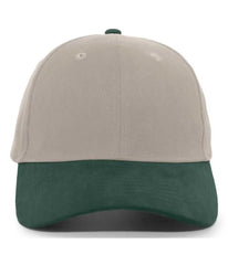 Pacific Headwear 101C Brushed Cotton Hook-and-Loop Cap - Khaki Hunter - Khaki Forest / 7’’ - 7 7/8’’