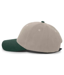 Pacific Headwear 101C Brushed Cotton Hook-and-Loop Cap - Khaki Hunter - Khaki Forest / 7’’ - 7 7/8’’