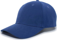Pacific Headwear 101C Brushed Cotton Hook-and-Loop Cap - Royal - Royal / 7’’ - 7 7/8’’