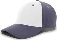 Pacific Headwear 101C Brushed Cotton Hook-and-Loop Cap - White Graphite - White Dark Gray / 7’’ - 7 7/8’’