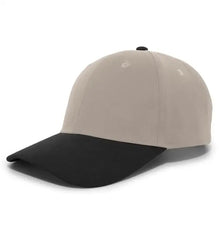 Pacific Headwear 101C Brushed Cotton Twill Hook-And-Loop Adjustable Cap - Khaki Black - Khaki Black / 7’’ - 7 7/8’’
