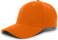 Pacific Headwear 101C Brushed Cotton Twill Hook-And-Loop Adjustable Cap - Mango - Mango / 7’’ - 7 7/8’’