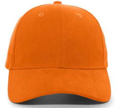 Pacific Headwear 101C Brushed Cotton Twill Hook-And-Loop Adjustable Cap - Mango - Mango / 7’’ - 7 7/8’’
