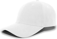 Pacific Headwear 101C Brushed Cotton Twill Hook-And-Loop Adjustable Cap - White - White / 7’’ - 7 7/8’’