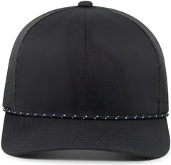 Pacific Headwear 104BR Trucker Snapback Braid Cap - Navy - Navy / 7’’ - 7 7/8’’