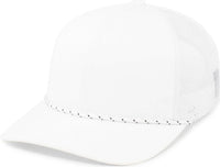 Pacific Headwear 104BR Trucker Snapback Braid Cap - White - White / 7’’ - 7 7/8’’