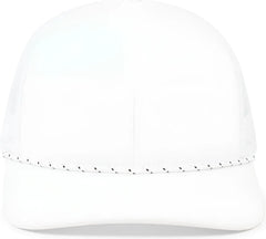 Pacific Headwear 104BR Trucker Snapback Braid Cap - White - White / 7’’ - 7 7/8’’