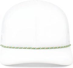 Pacific Headwear 104BR Trucker Snapback Braid Cap - White Moss Green - White Moss Green / 7’’ - 7 7/8’’