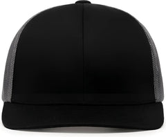 Pacific Headwear 104C Trucker Snapback Cap - Black Graphite