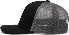 Pacific Headwear 104C Trucker Snapback Cap - Black Graphite