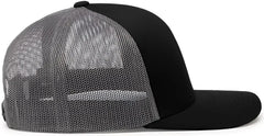 Pacific Headwear 104C Trucker Snapback Cap - Black Graphite