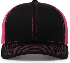 Pacific Headwear 104C Trucker Snapback Cap - Black Pink - Black Pink / 7’’ - 7 7/8’’